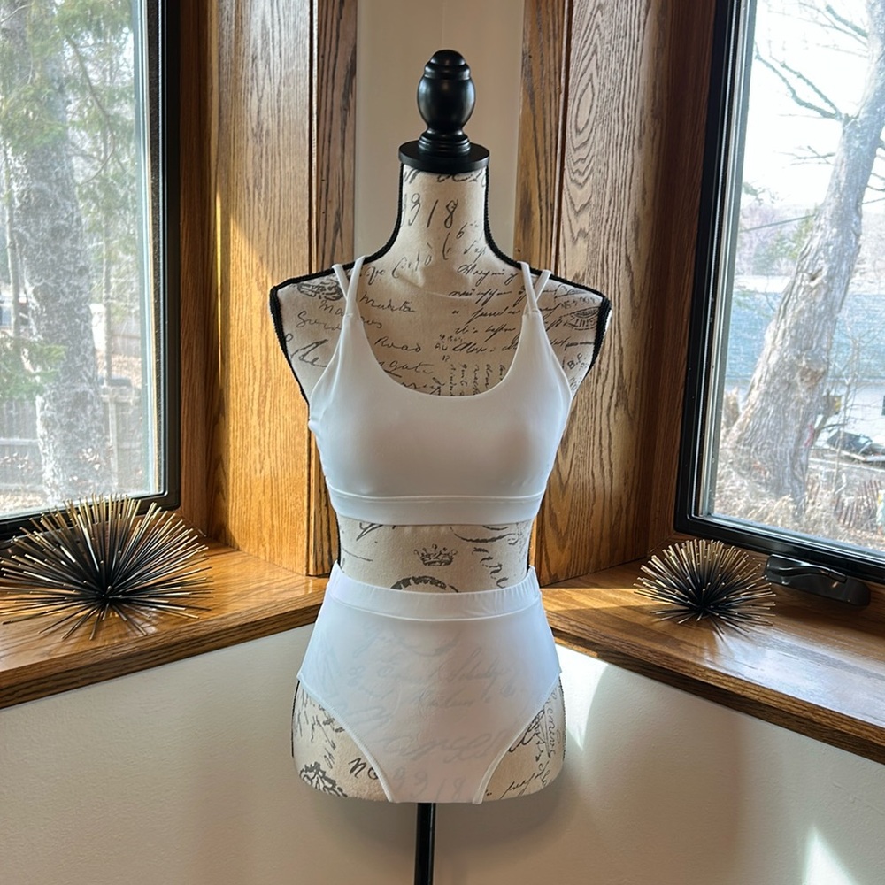 Balera/Maxbee White 2 piece Leotard Size Small